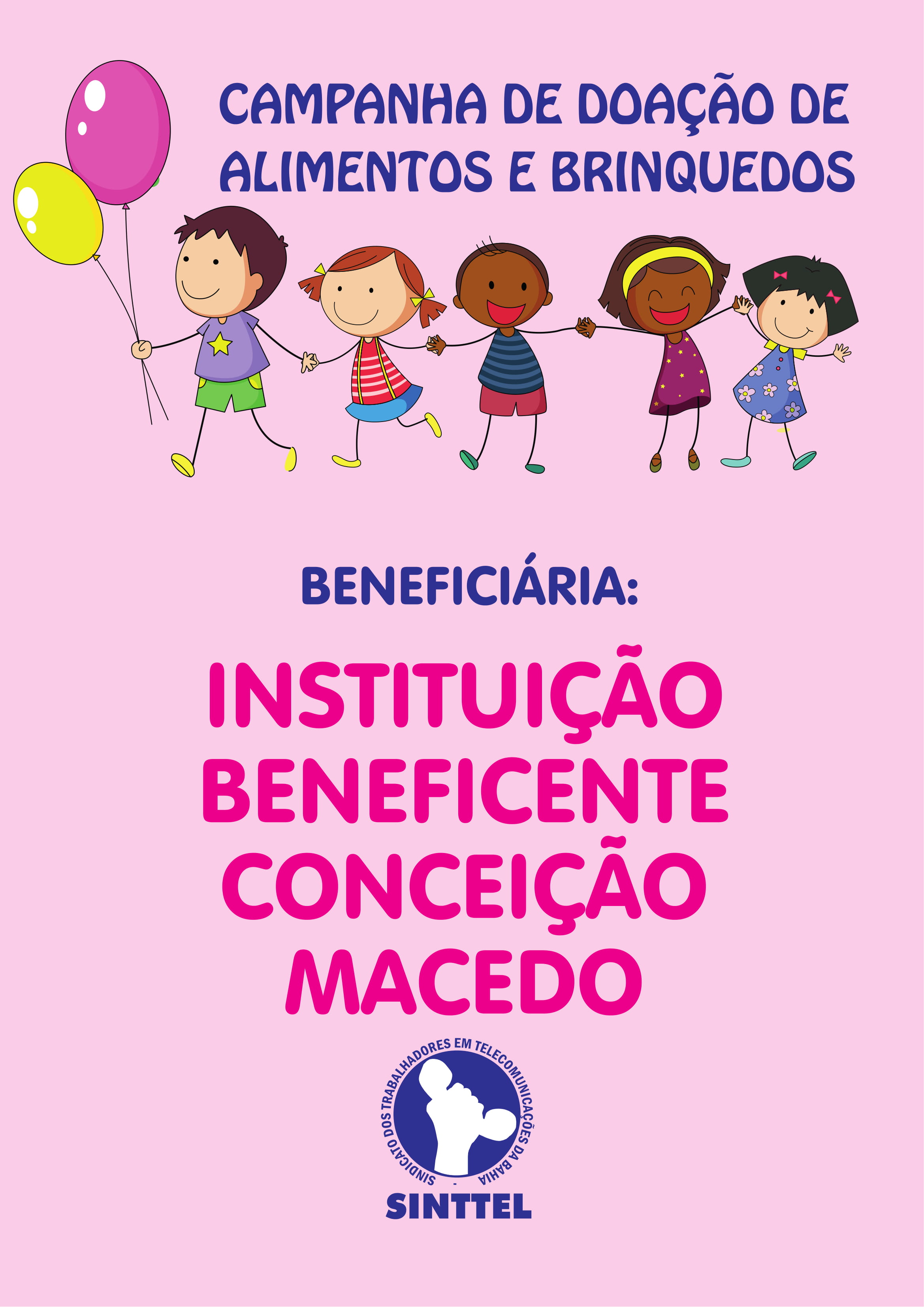 Sinttel inicia campanha de doaÃ§Ã£o para a InstituiÃ§Ã£o Beneficente ConceiÃ§Ã£o Macedo